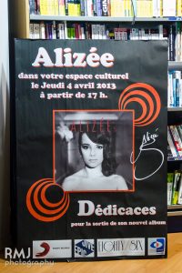 Alizée at autograph signing event